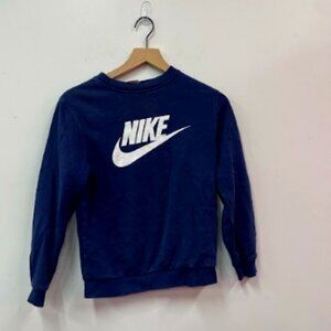 Nike Navy‎ Blue Kids Crew Neck, Sz L